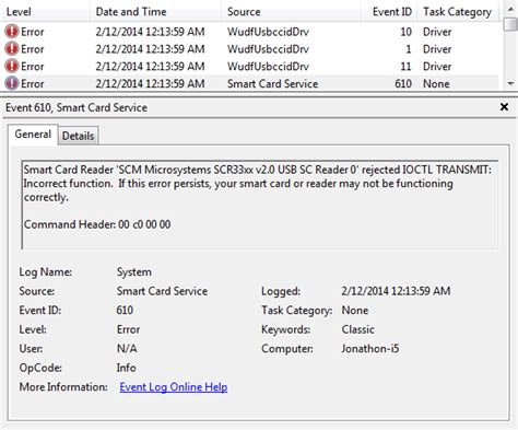 smart card error list|smart card is read only.